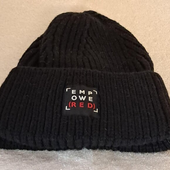 Unisex EMPOWERED Knit Watch Cap, Black - Picture 4 of 4
